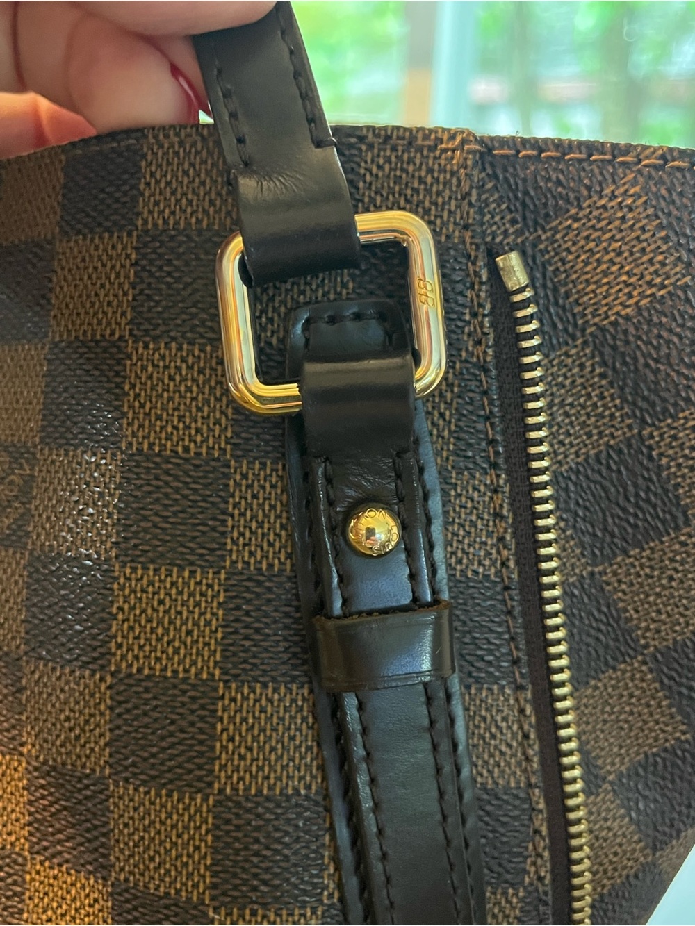 AUTHENTIC LOUIS VUITTON CABAS RIVINGTON TOTE BAG PURSE DAMIER CA 0141 W/WALLETS - Picture 5 of 16